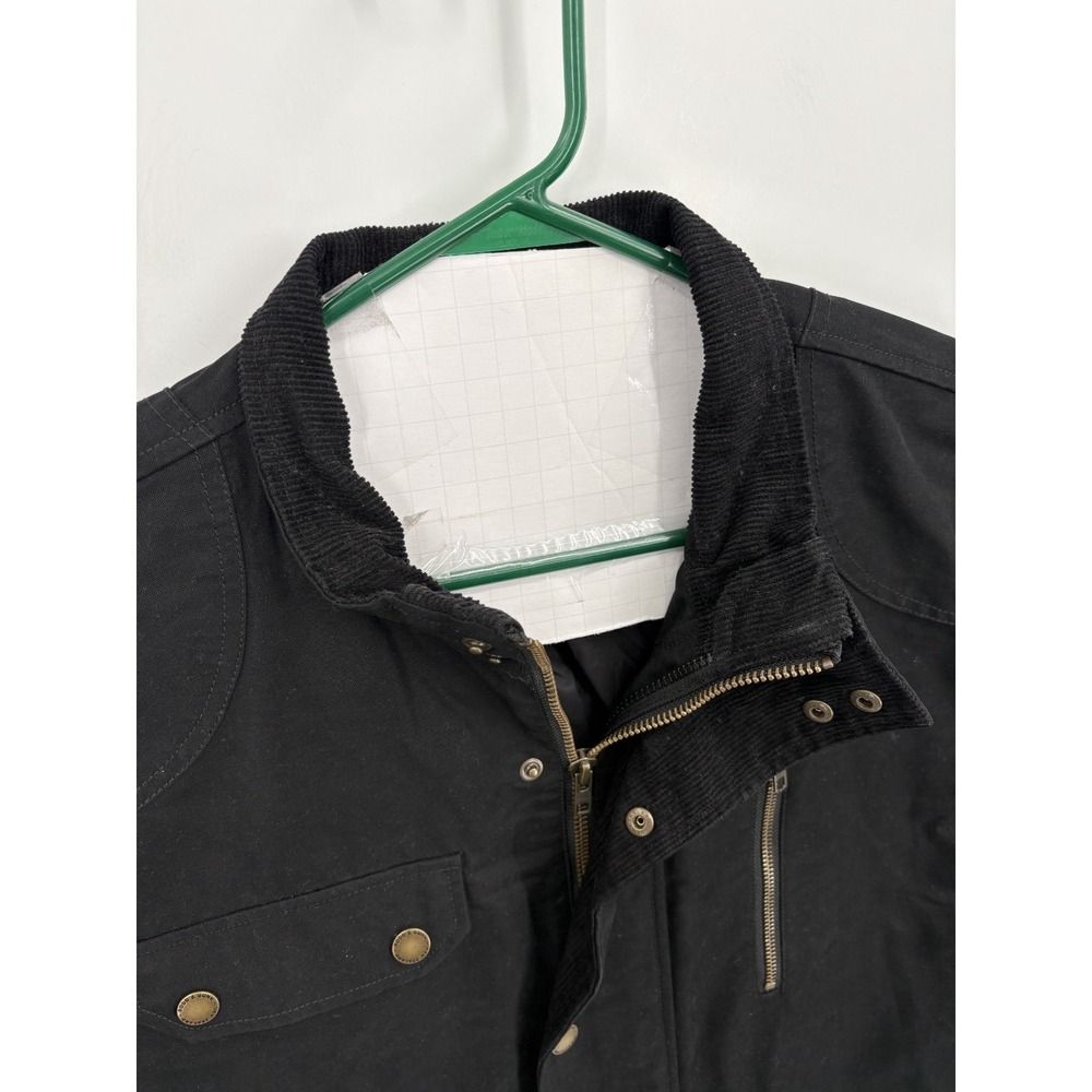 RODD & GUNN Harper Waxed Men's Jacket Field Style XL Black Barn Chore, Italy - Picture 6 of 8